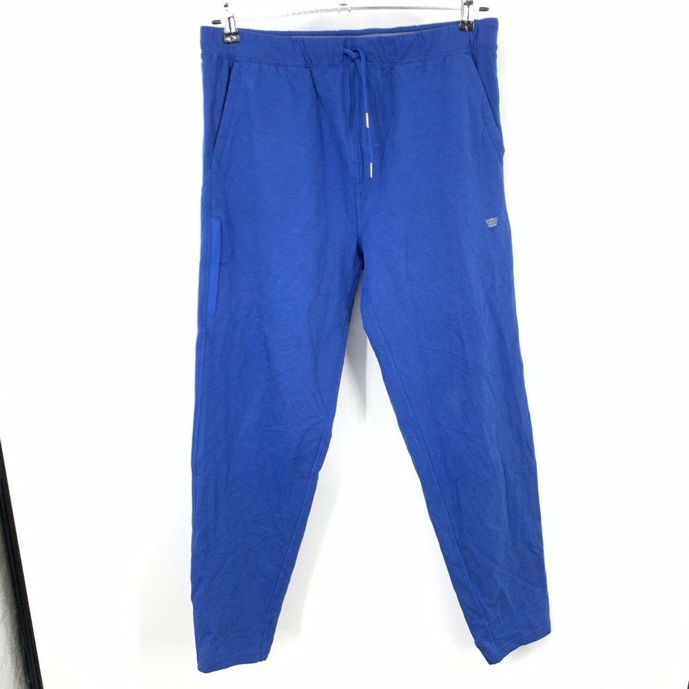 Mack Weldon Men Size Large Pants Ace Sweatpants Joggers Royal Blue Slim Fit